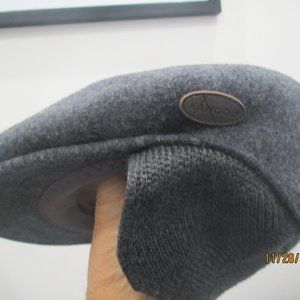 - - Kangol Grey Wool 504 Earflap Cap